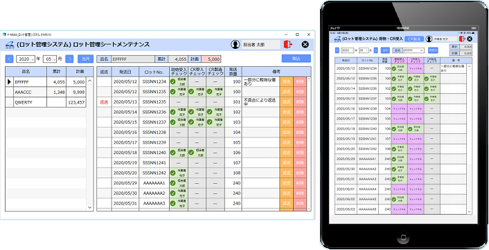 ロット管理システム